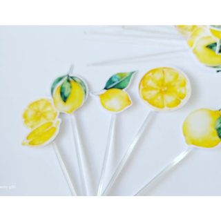 50 topper tag plaquinha para doces aniversário frutas em Oferta na Shopee