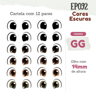 Olhos Adesivos Resinados -EP092 Cores Escuras em Oferta na Shopee