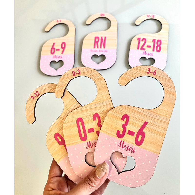 Separador E Organizador De Cabides Para Bebe Infantil - Coração Vazado