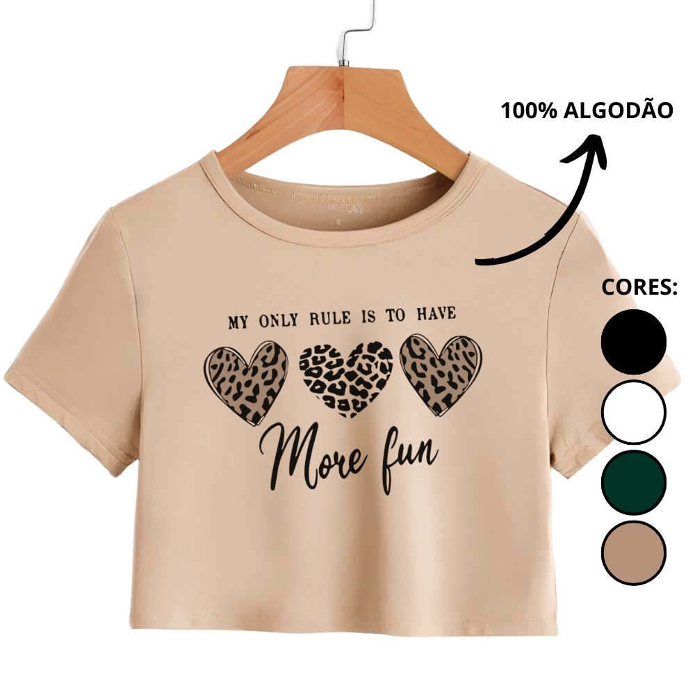 Blusa Cropped Feminina Básica Em Algodão Blusa Blusinha Croped More Fu em Oferta na Shopee