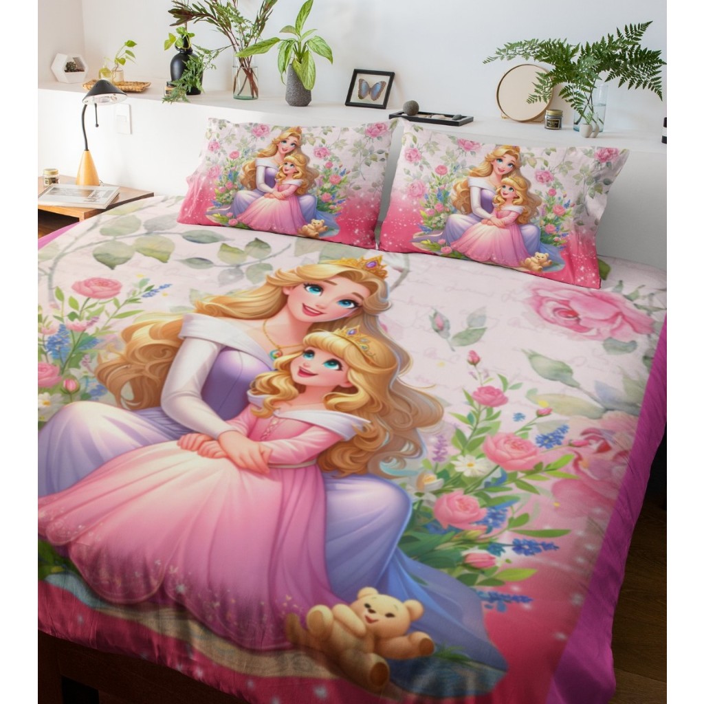 Lençol Pricesa Aurora Presente Mãe e Filha Quarto de Princesa