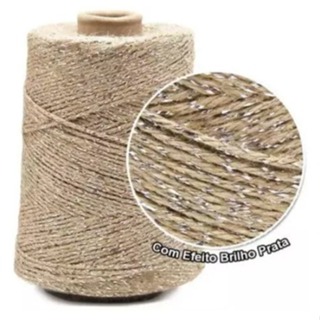 Juta com fios Prata para decoração até 77 metros em Oferta na Shopee