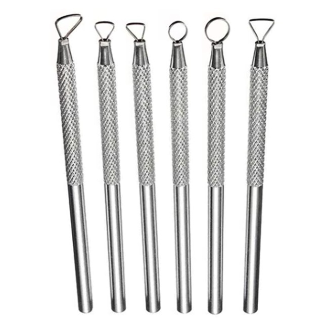 Kit 6 Estecas De Metal Sinoart Massa Argila Modelagem E Corte