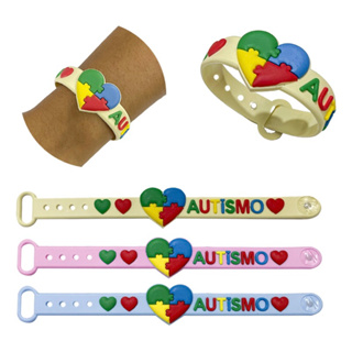 Pulseira de Identificação Autismo Autista Infantil Silicone em Oferta na Shopee