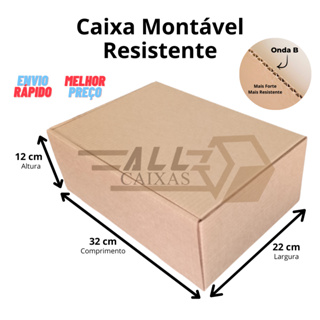 10 Caixas De Papelão 32x22x12 Para Envios Correios Grande e Resistente em Oferta na Shopee