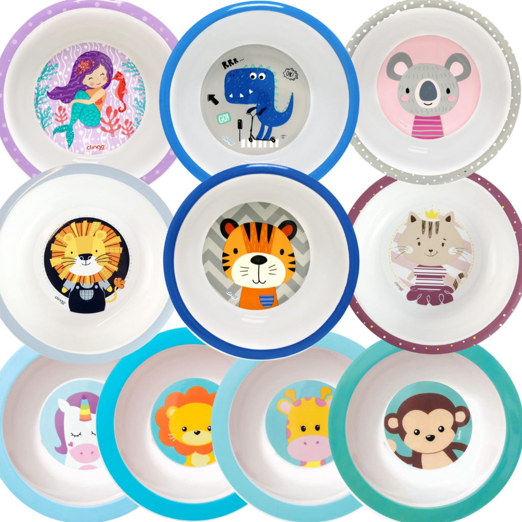 Prato Pratinho Infantil com Desenhos para Refeição Crianças Bebes Bowl Tigelinha Tigela Buba Clingo em Oferta na Shopee