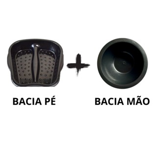 Bacia para pés + Bacia para Mãos / preta em Oferta na Shopee
