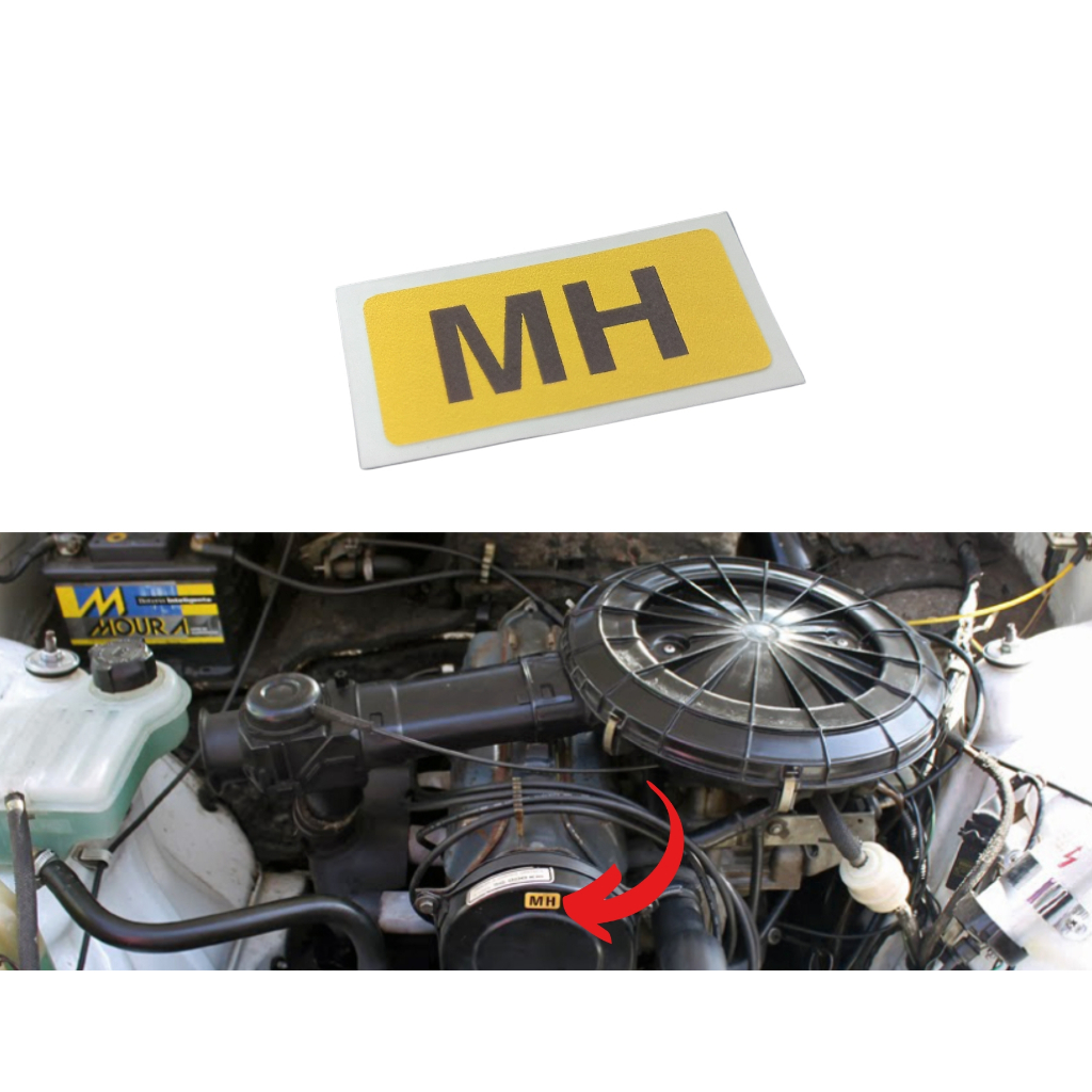 ADESIVO SELO MH MOTOR CHEVETTE / ETIQUETA DA CAPA DE CORREIA / TAMPA DE VÁLULAS