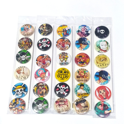 Cartela De Buttons Pins Broches One Piece Com 6 Unidades Sortidas Universo Desenhos / Animes em Oferta na Shopee