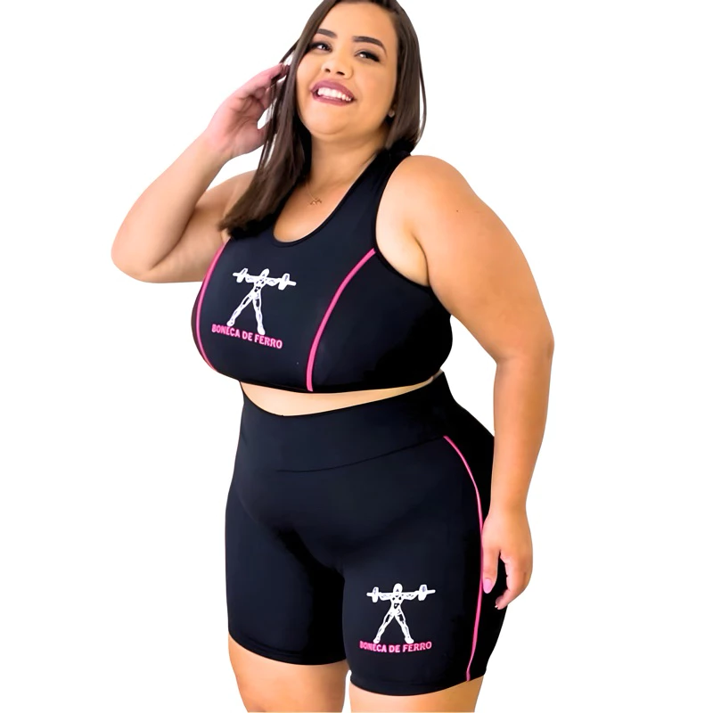 Conjunto academia Plus Size PREMIUM roupa de academia  boneca de ferro — imagem 1