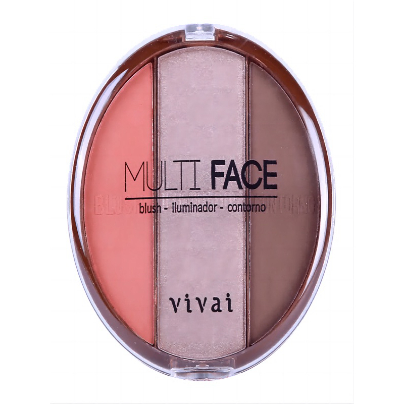 PALETA MULTI FACE BLUSH ILUMINADOR CONTORNO VIVAI 1072.1.1 em Oferta na Shopee