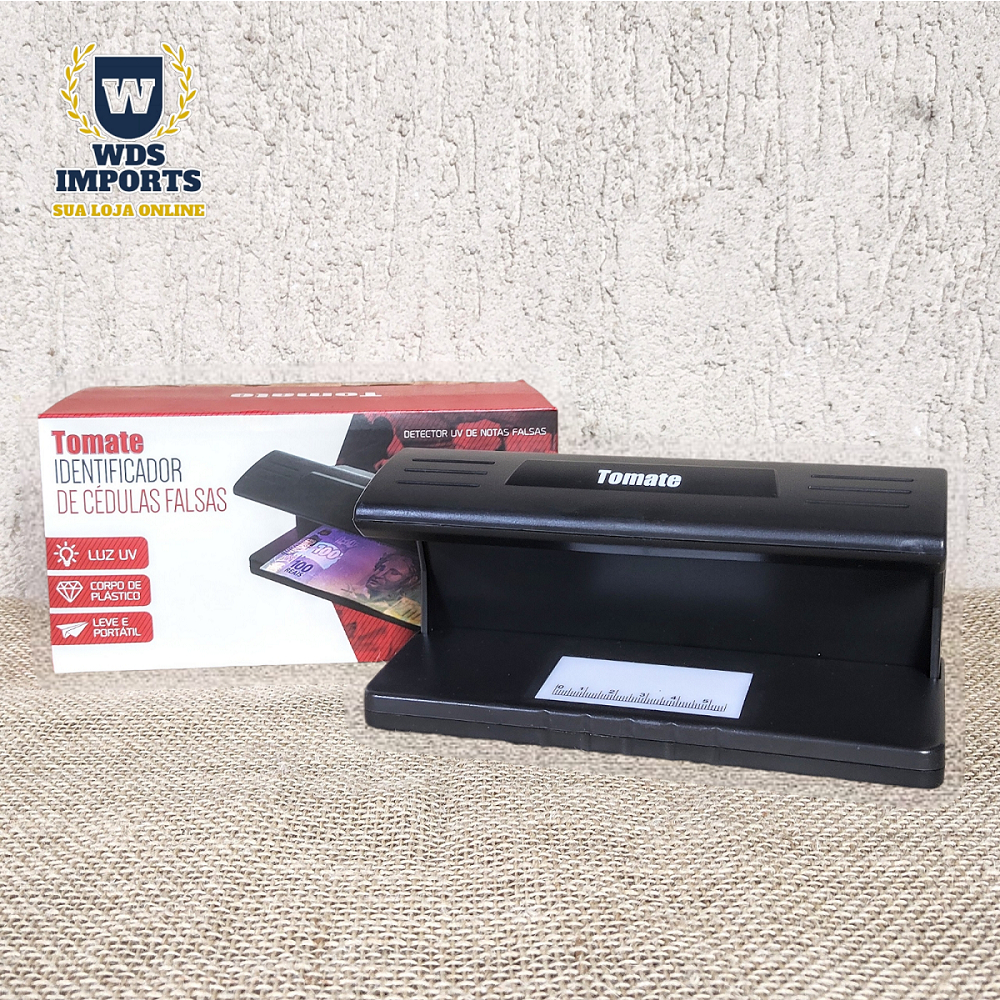 Identificador Detector de Cédulas Teste Notas Dinheiro Documentos Falsos Tomate