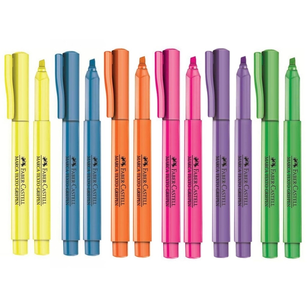 Caneta Marca Texto da FABER-CASTELL Grifpen - Pastel - Neon e Cores Novas em Oferta na Shopee