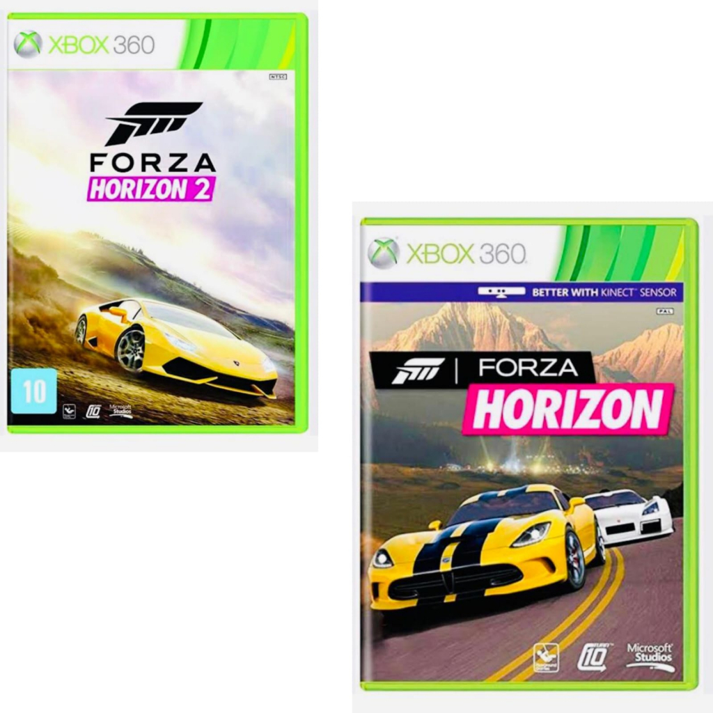 KIT FORZA HORIZON 1 e 2 para XBOX-360 Desbloqueados