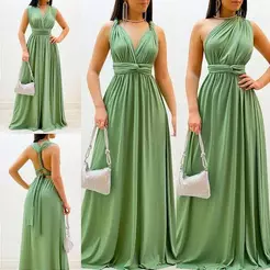 Vestido para casamento convidada civil Feminino Longo Elegante de Festa Formatura Madrinha plus size