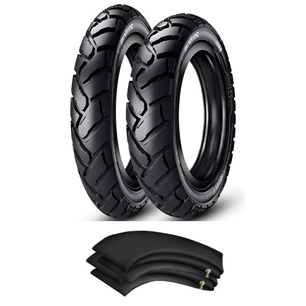 Par De Pneu E Camara Cb450 Cb 400 TDM 225 Traseiro 120/80-18 E Dianteiro 90/90-19 Bunker Ira Tires