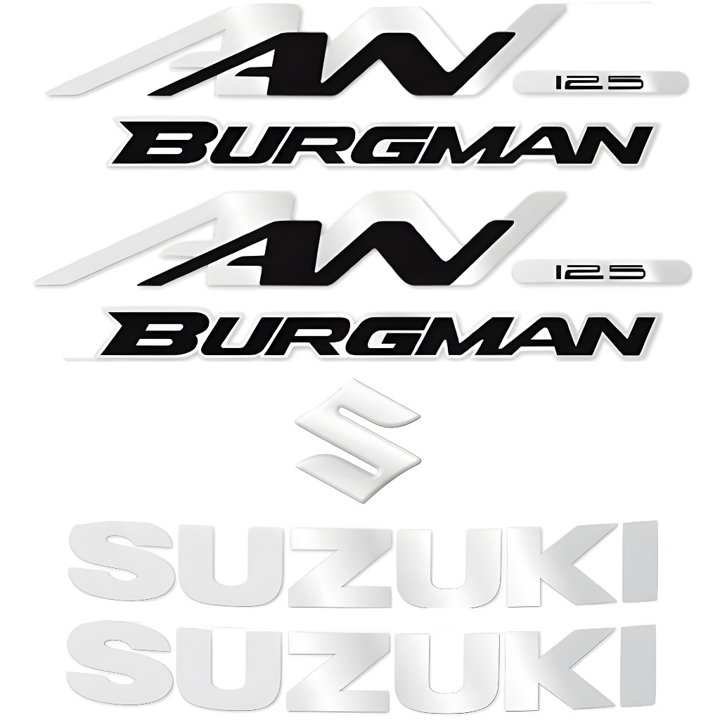 Kit Adesivo Carenagem Suzuki Burgman 125 125 An 2007 Preto Prata