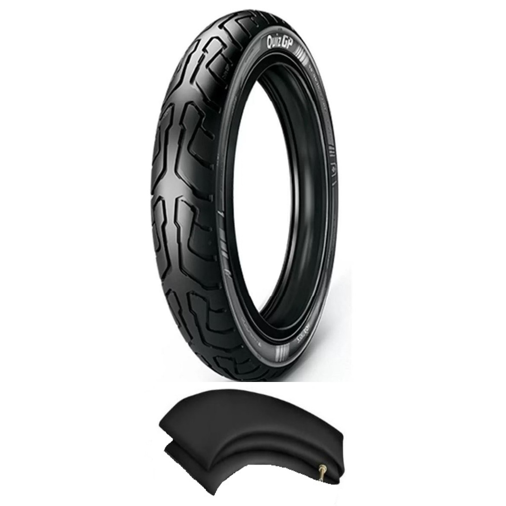 Pneu e Câmara Traseiro Titan CG Fan Ybr 125 Fazer 150 Factor 125 e 150 90/90-18 Ira Quiz GP