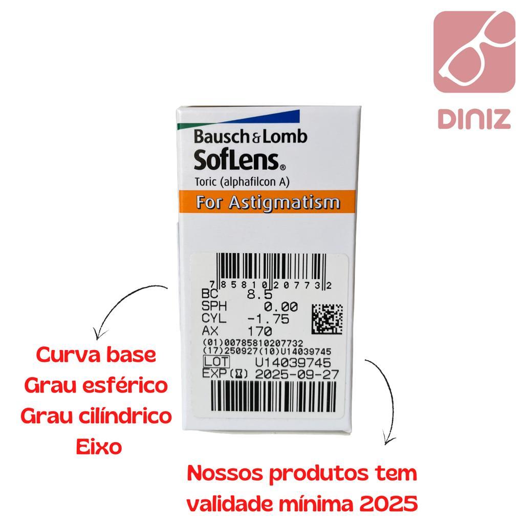 2 Lentes De Contato Soflens Tórica Para Astigmatismo Bausch&lomb — imagem 2 de 2