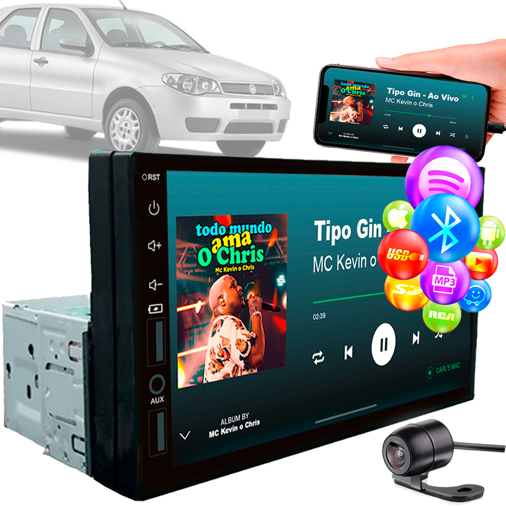 Central Multimídia Usb Mp5 Player 7 Pol 1 Din Fiat Palio em Oferta na Shopee