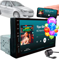 Central Multimídia Usb Mp5 Player 7 Pol 1 Din Fiat Siena