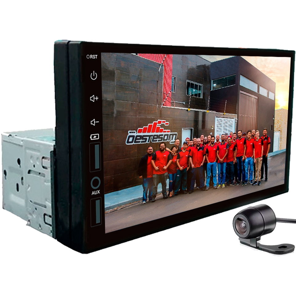 Central Multimídia Usb Bt Mp5 Player 7 Pol 1 Din Fiat Mobi · foto 2