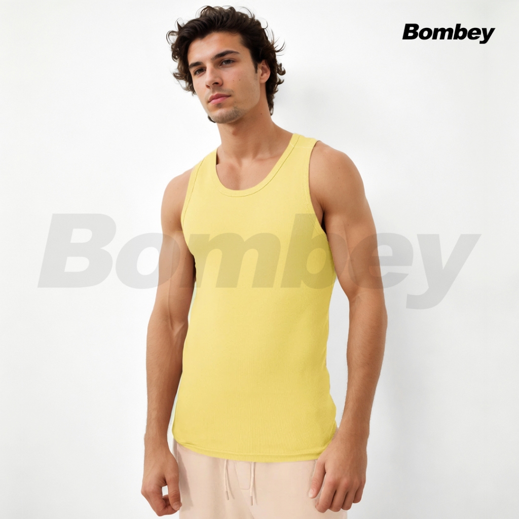 Regata Masculina Lima Tank Modelo Americano Gringa Ribana em Algodão e Elastano - Bombey