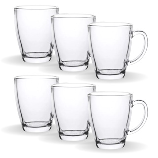 Jogo Caneca Xícara Verona Vidro 350ml Capuccino Café Chá Chocolate em Oferta na Shopee