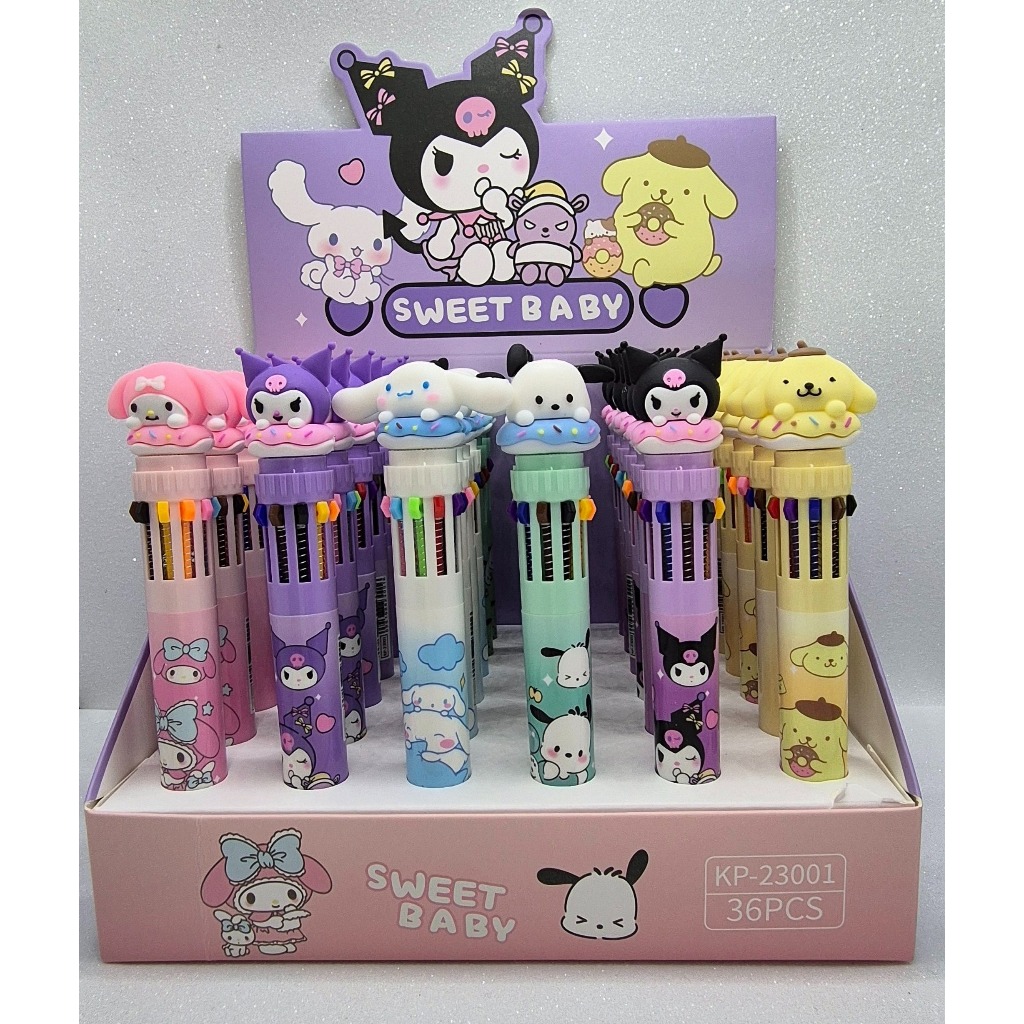 Caneta com 10 cores - Turma Hello Kitty - Sanrio em Oferta na Shopee