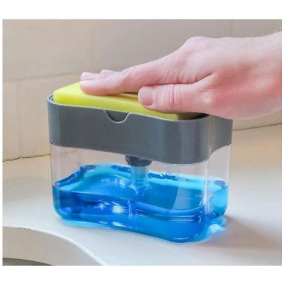 Dispenser Para Detergente Sabao 2x1 Detergente Suporte Porta Bucha Esponja em Oferta na Shopee