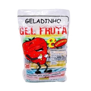 Geladinho Gel Fruta 50ml 40 unidades em Oferta na Shopee