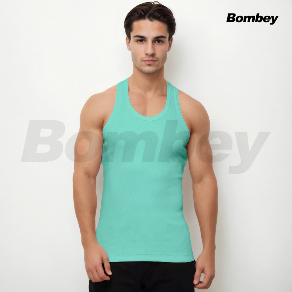 Regata Masculina Tiffany Tank Modelo Americano Gringa Ribana  em Algodão e Elastano - Bombey