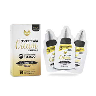 Kit 12 Unid Tattoo Cream 2ml Electric Ink Ativos Cicatrizantes Melhor Pomada para Cuidar da Tatuagem Monodose em Oferta na Shopee