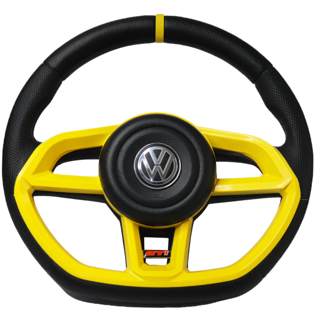 Volante Esportivo Gti Amarelo Para Fusca Brasília  Estria Grossa 59 60 61 62 63 64 65 67 68 69 70 em Oferta na Shopee