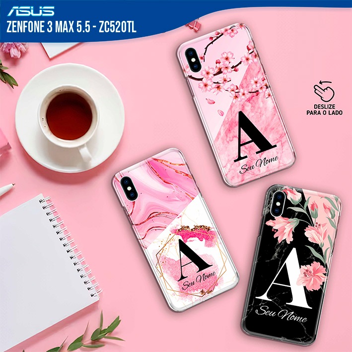 Capa Capinha  - Zenfone 3 Max 5.5 - ZC553KL - Letra Inicial Personalizada com nome