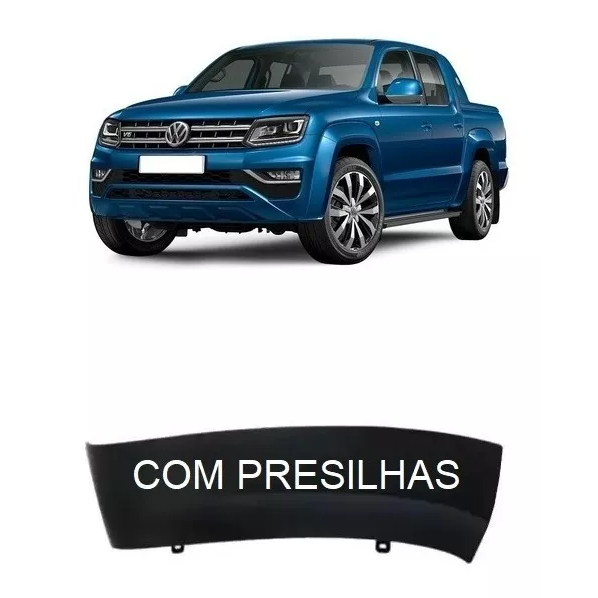 Moldura Do Para choque Alargador Dianteiro Amarok Até 2016 Lado Esquerdo - Motorista