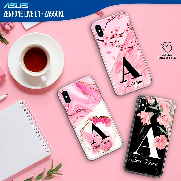 Capa Capinha  - Zenfone Live L1 - ZA550KL - Letra Inicial Personalizada com nome