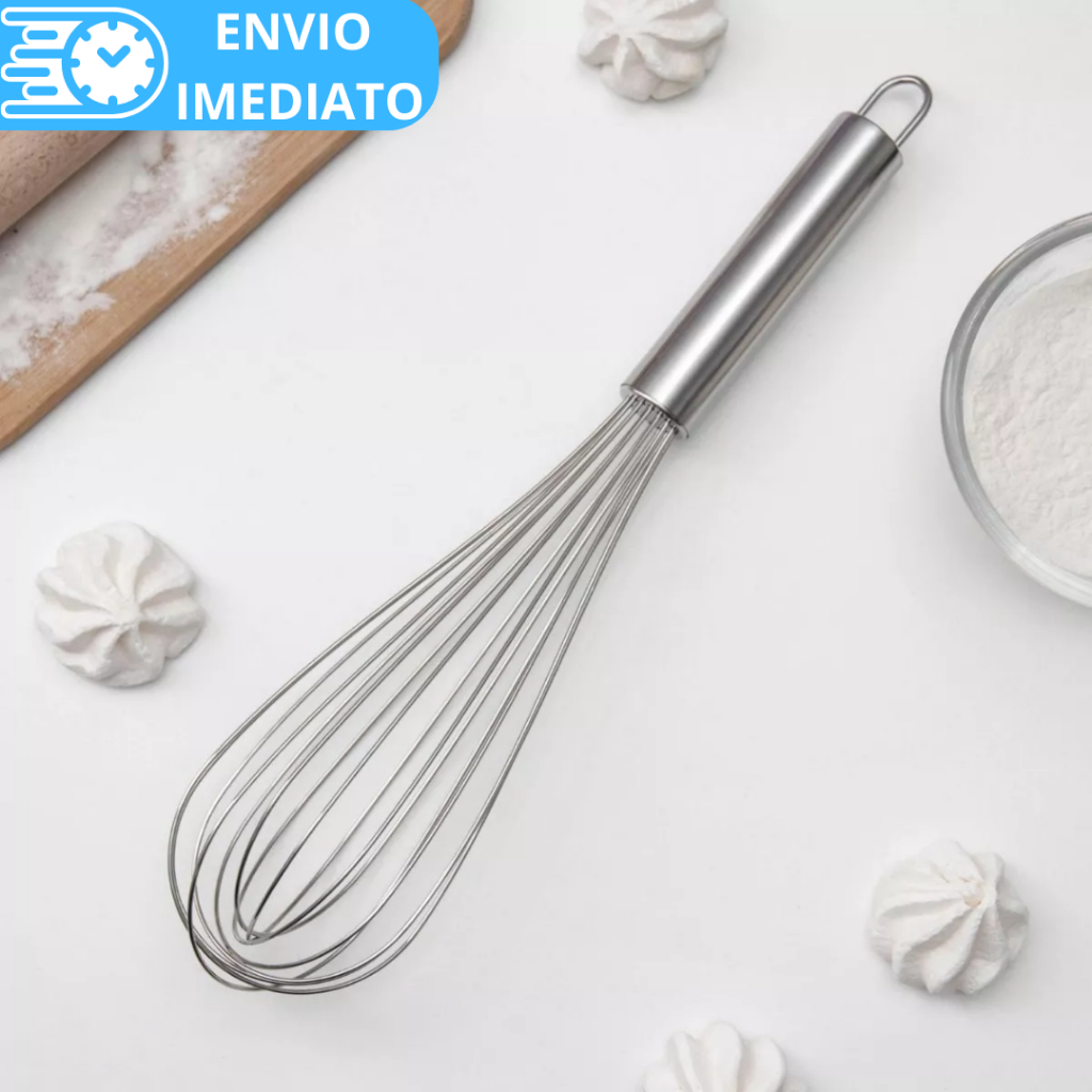 Batedor de clara ovo Fouet fue INOX para Cozinha Casa Diversas Receitas Bolo Pão Farinha