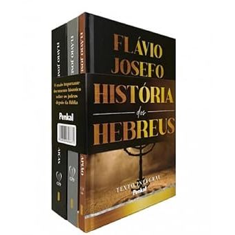 BOX COM 3 LIVROS A HISTORIA DOS HEBREUS FLAVIO JOSEFO CAPA DURA