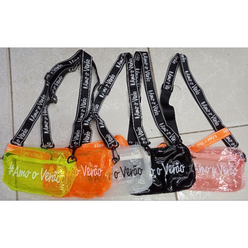 Bolsa Fashion Mini de PVC Transparente com Alça Transversal Feminina / Bolsa de Ombro em Oferta na Shopee