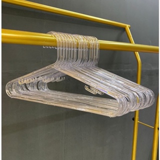 100 Cabides Adulto Acrílico Transparente - Moda Brás em Oferta na Shopee