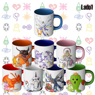 Caneca Digimon - Patamon e Takeru Takaishi, Angemon, Greymon, Tay, e muito mais