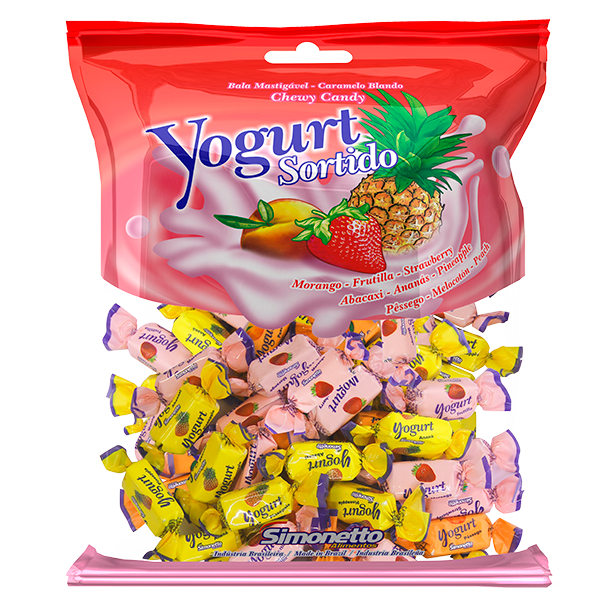 Bala De Yogurt Sortido - Pacote 500g - Simonetto