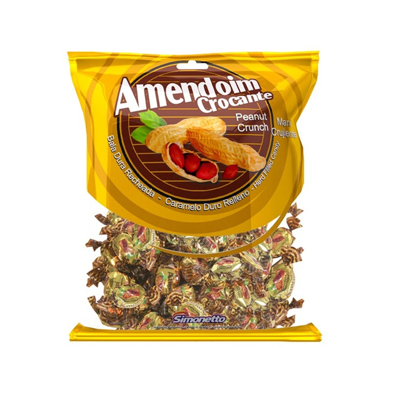 Bala de Amendoim Crocante  Simonetto - Pacote 500g em Oferta na Shopee