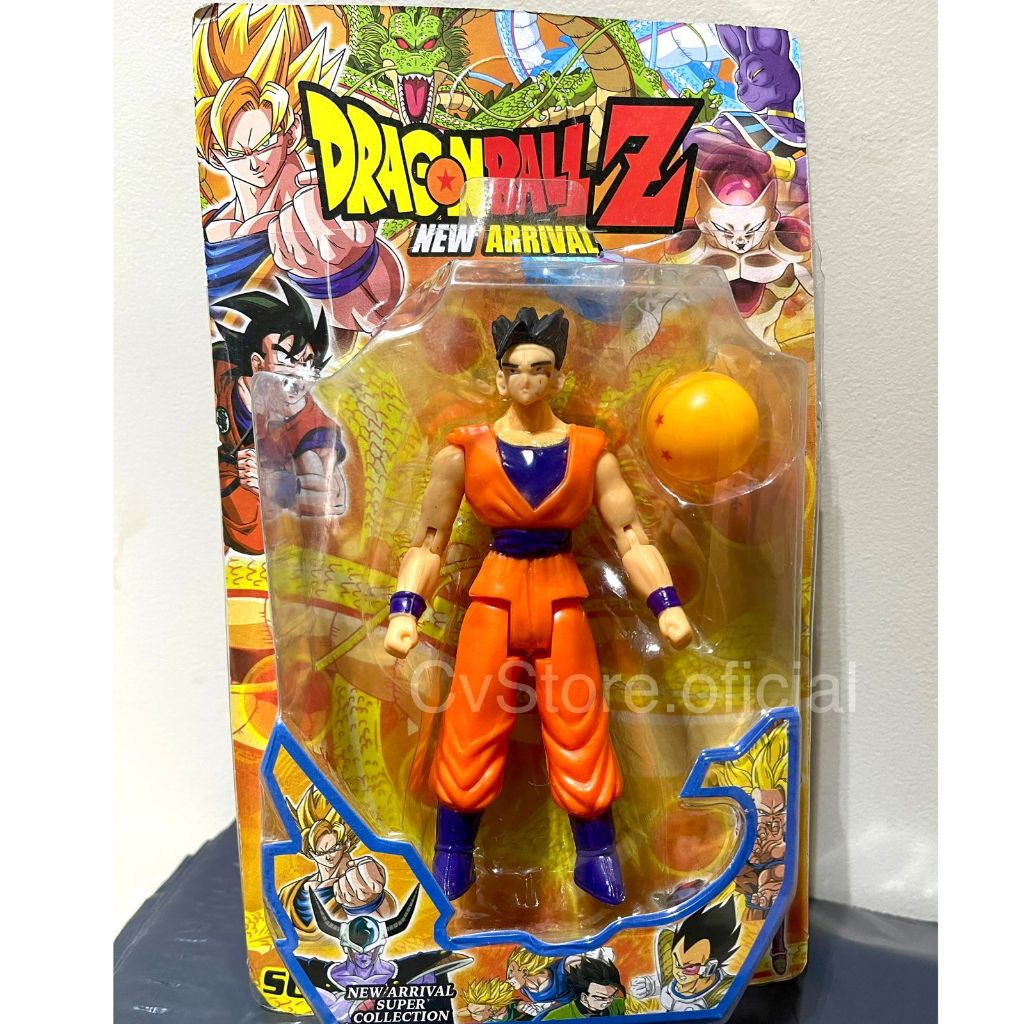 Kit Boneco Son Gohan + Esfera Do Dragão Dragon Ball Z Articulado Aventureiro Personagem Dbz Anime Herói Colecionador em Oferta na Shopee