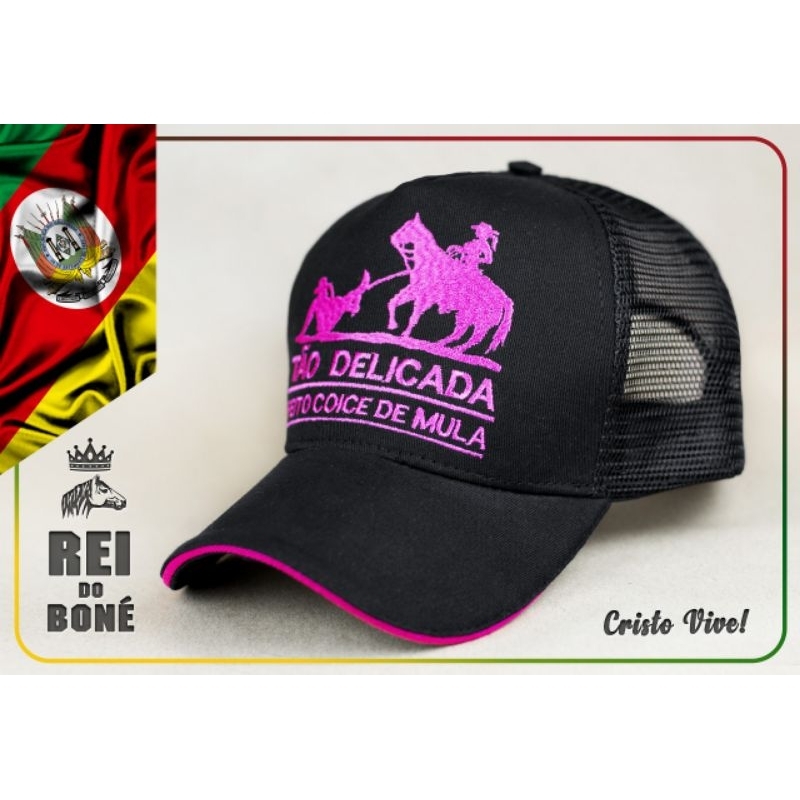 Boné Cowntry Tão Delicada feito coice de mula