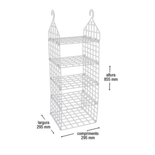 Organizador Suspenso Dobrável Colmeia Roupa Armario Sapateira TOY25808CS
