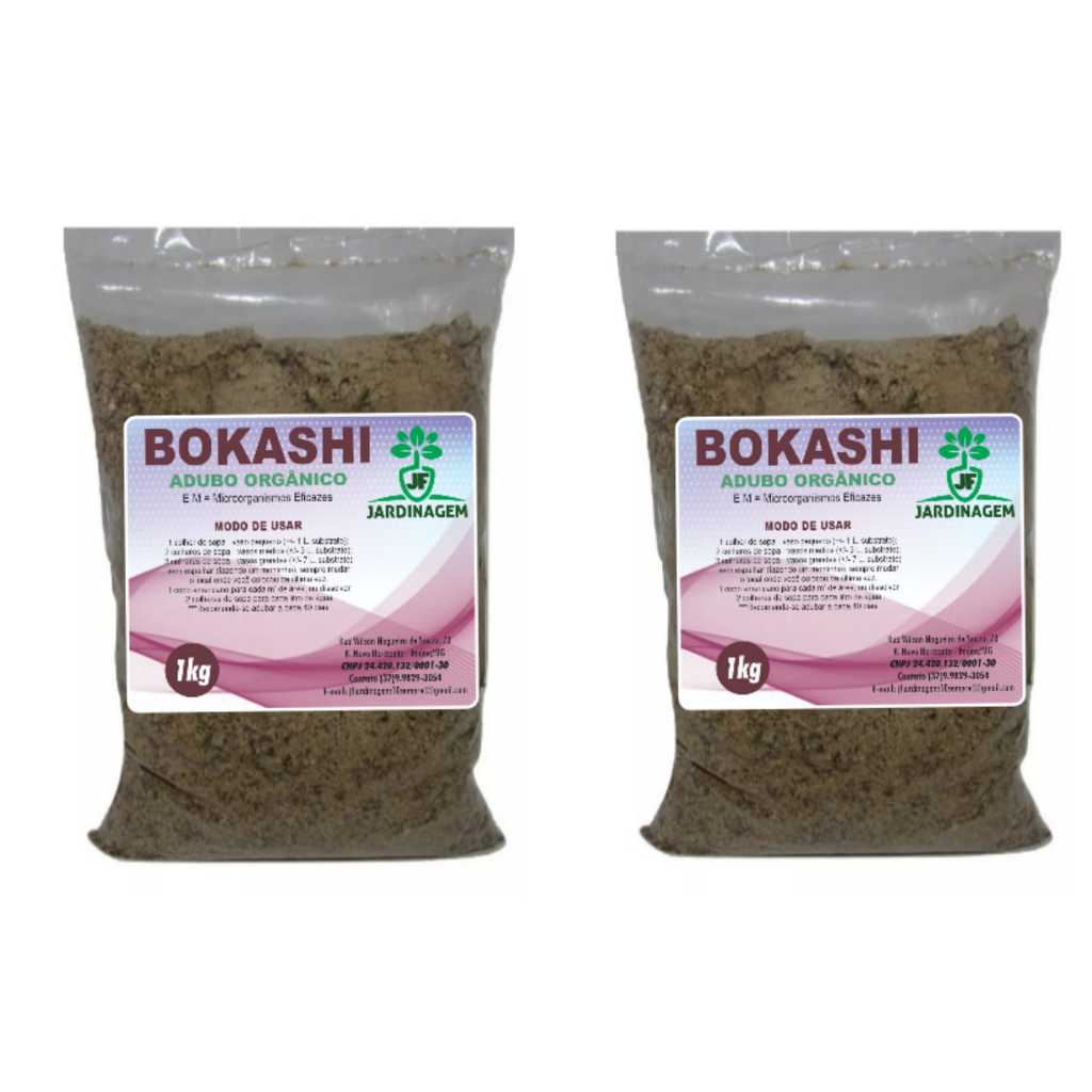 Kit de 2un de Bokashi Fertilizante Para Orquídeas Bonsais Flores Plantas em Geral 1Kg cd