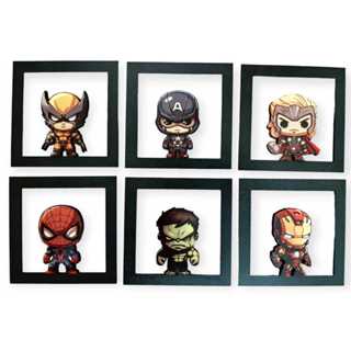 Kit 6 Quadros Decorativo Vazado Marvel, Super Heróis em Oferta na Shopee