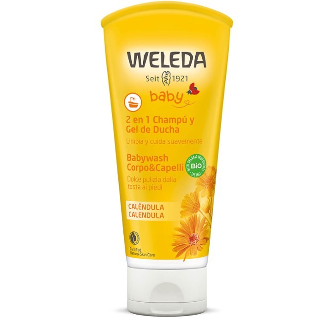 Shampoo & Sabonete Líquido 2 em 1 Body Wash Bebê Infantil de Calêndula 200ml Weleda